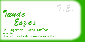 tunde eszes business card